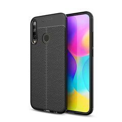 Защитный чехол Leather для Huawei P40 Lite E / Y7p Черный
