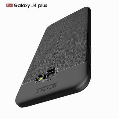 Захисний чохол Leather для Samsung J415 Galaxy J4 Plus 2018 Чорний