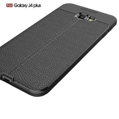 Захисний чохол Leather для Samsung J415 Galaxy J4 Plus 2018 Чорний