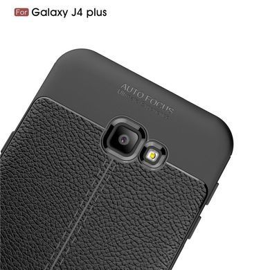 Захисний чохол Leather для Samsung J415 Galaxy J4 Plus 2018 Чорний