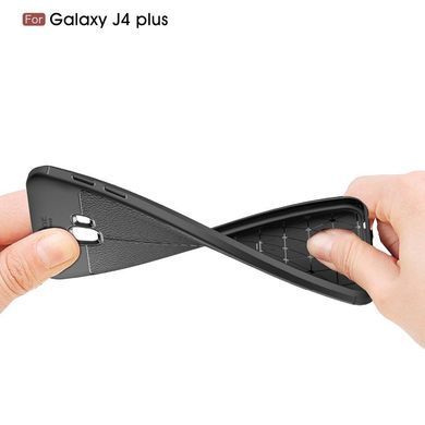 Захисний чохол Leather для Samsung J415 Galaxy J4 Plus 2018 Чорний