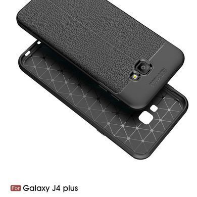 Захисний чохол Leather для Samsung J415 Galaxy J4 Plus 2018 Чорний