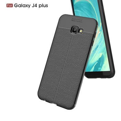Захисний чохол Leather для Samsung J415 Galaxy J4 Plus 2018 Чорний
