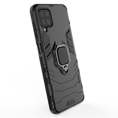 Защитный чехол Strong Guard Ring для Samsung A125F Galaxy A12 / A127F Galaxy A12 Nacho / Galaxy A12s / Galaxy M12 Черный