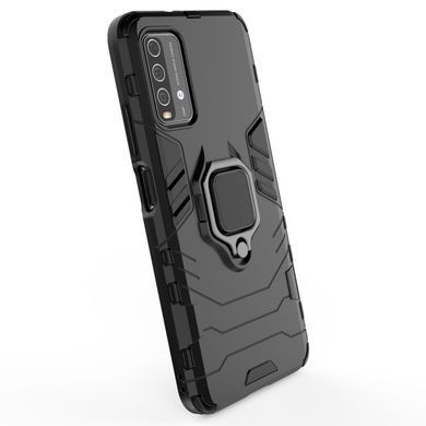 Защитный чехол Strong Guard Ring для Xiaomi Redmi Note 9 4G / Redmi 9T Черный