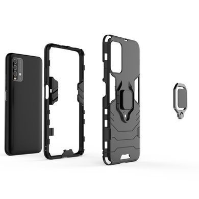Защитный чехол Strong Guard Ring для Xiaomi Redmi Note 9 4G / Redmi 9T Черный