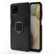 Защитный чехол Strong Guard Ring для Samsung A125F Galaxy A12 / A127F Galaxy A12 Nacho / Galaxy A12s / Galaxy M12 Черный