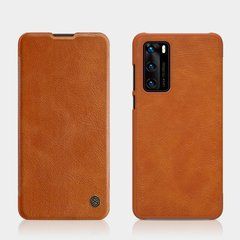 Чохол-книжка Nillkin Qin для Huawei P40 Коричневий