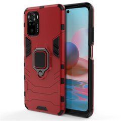 Защитный чехол Strong Guard Ring для Xiaomi Redmi Note 10 / Redmi Note 10S / Poco M5s Красный