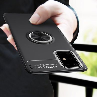 Защитный чехол Color Ring для Samsung A715F Galaxy A71 2020 Черный