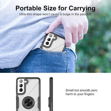 Защитный чехол Crystal Ring для Samsung Galaxy S21 FE Черный