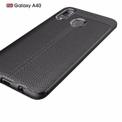 Защитный чехол Leather для Samsung A405F Galaxy A40 2019 Черный
