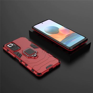 Защитный чехол Strong Guard Ring для Xiaomi Redmi Note 10 / Redmi Note 10S / Poco M5s Красный