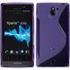 Чохол TPU S-line для Sony Xperia Sola MT27i Фіолетовий