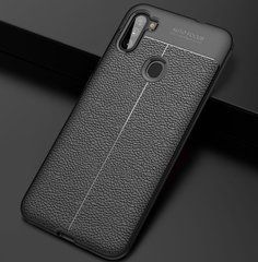 Захисний чохол Leather для Samsung A115F Galaxy A11 / Galaxy M11 Чорний