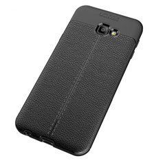 Захисний чохол Leather для Samsung J415 Galaxy J4 Plus 2018 Чорний