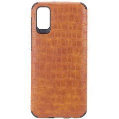 Защитный чехол TPU Croco для Samsung A715F Galaxy A71 2020 Оранжевый