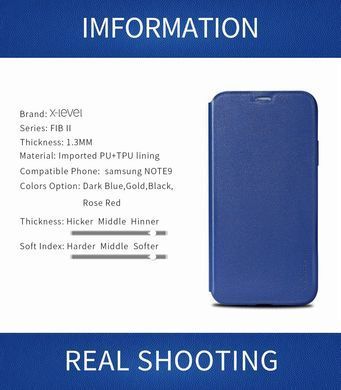 Чехол-книжка X-level FIB Color для Samsung Galaxy Note 9 Черный