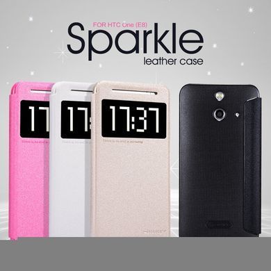 Чехол-книжка Nillkin Sparkle для HTC One E8 Белый