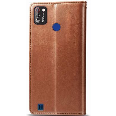 Чохол-книжка Polera Book для Tecno Pop 4 Pro Коричневий