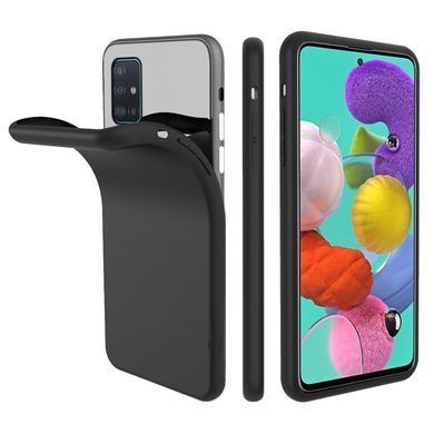 Защитный чехол Liquid Case Full Cover для Samsung A515F Galaxy A51 2020 Черный