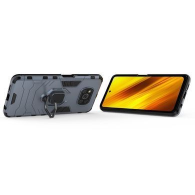 Защитный чехол Strong Guard Ring для Xiaomi Poco X3 / X3 NFC / X3 Pro Navy
