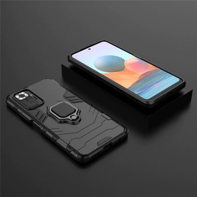 Защитный чехол Strong Guard Ring для Xiaomi Redmi Note 10 / Redmi Note 10S / Poco M5s Черный