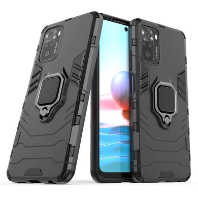 Защитный чехол Strong Guard Ring для Xiaomi Redmi Note 10 / Redmi Note 10S / Poco M5s Черный