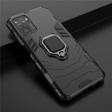 Защитный чехол Strong Guard Ring для Xiaomi Redmi Note 10 / Redmi Note 10S / Poco M5s Черный