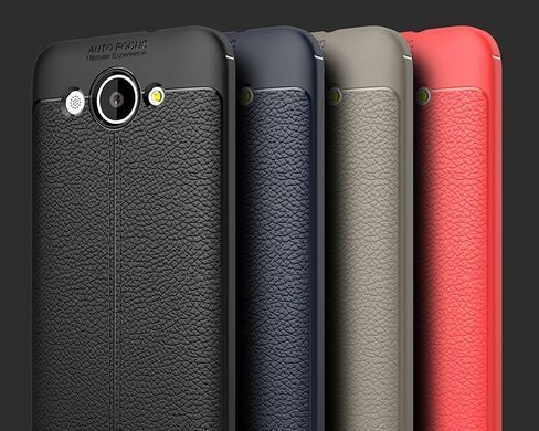 Защитный чехол Leather для Huawei Y3 2017 / Y3 2018 Красный