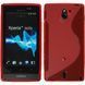 Чохол TPU S-line для Sony Xperia Sola MT27i Червоний