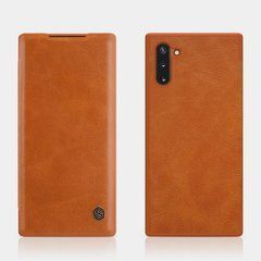 Чехол-книжка Nillkin Qin для Samsung N970F Galaxy Note 10 Коричневый