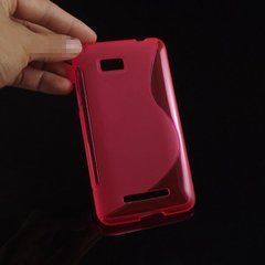 Чехол TPU S-line для HTC Desire 400 (One SU / T528w) Розовый