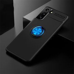 Защитный чехол Color Ring для Samsung Galaxy S21 Черный / Синий