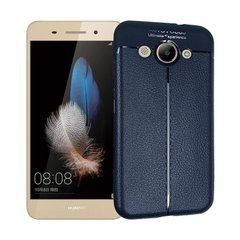 Защитный чехол Leather для Huawei Y3 2017 / Y3 2018 Синий