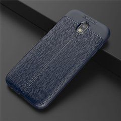 Защитный чехол Leather для Samsung J530 Galaxy J5 2017 Синий