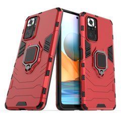 Защитный чехол Strong Guard Ring для Xiaomi Redmi Note 10 Pro / 10 Pro Max Красный