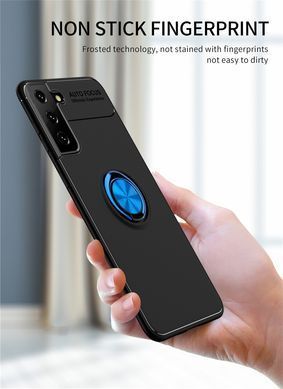Защитный чехол Color Ring для Samsung Galaxy S21 Черный / Синий