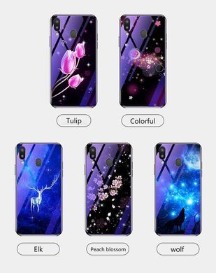Защитный чехол Fantasy с глянцевыми торцами для Samsung A205F Galaxy A20 / A305F Galaxy A30 2019 (тюльпаны) Розовый