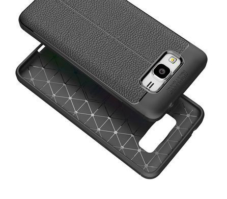 Защитный чехол Leather для Samsung J700 Galaxy J7 / J701 Galaxy J7 Neo Черный