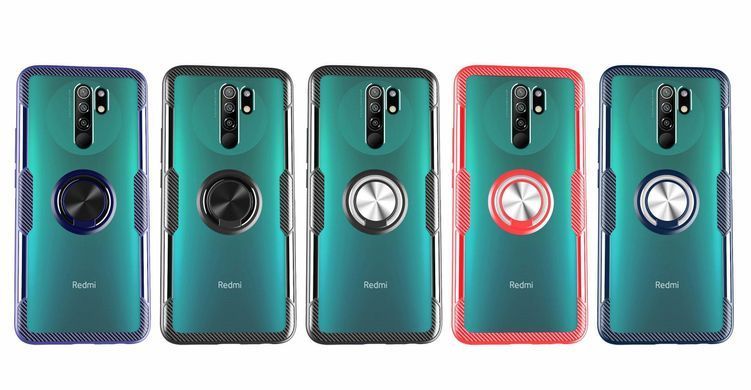 Защитный чехол Crystal Ring для Xiaomi Redmi 9 Синий