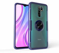 Защитный чехол Crystal Ring для Xiaomi Redmi 9 Синий