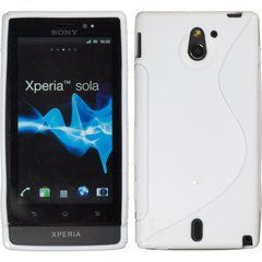 Чохол TPU S-line для Sony Xperia Sola MT27i Білий
