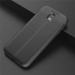 Защитный чехол Leather для Samsung J530 Galaxy J5 2017 Черный