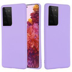 Защитный чехол Liquid Case Full Cover для Samsung Galaxy S21 Ultra Сиреневый