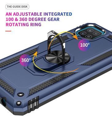 Защитный чехол Kvadrat Ring для Samsung A125F Galaxy A12 / A127F Galaxy A12 Nacho / Galaxy A12s / Galaxy M12 Темно-синий