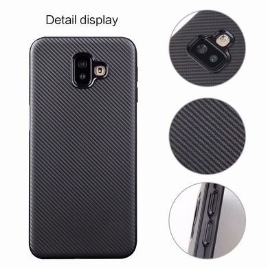 Защитный чехол Carbon TPU для Samsung J610 Galaxy J6 Plus 2018 Черный
