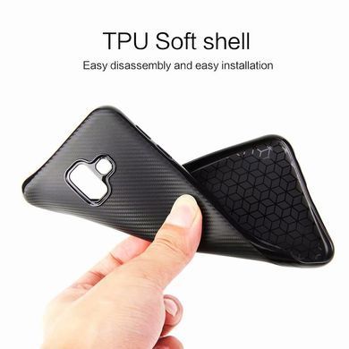 Защитный чехол Carbon TPU для Samsung J610 Galaxy J6 Plus 2018 Черный