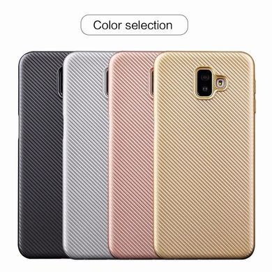 Защитный чехол Carbon TPU для Samsung J610 Galaxy J6 Plus 2018 Черный