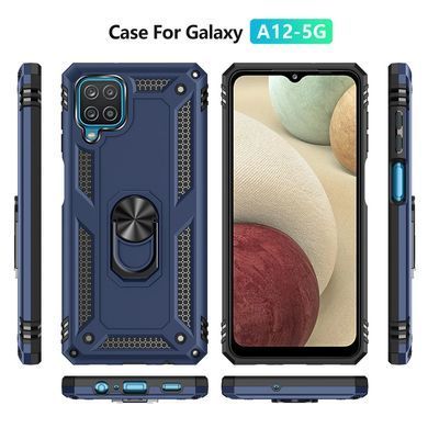 Защитный чехол Kvadrat Ring для Samsung A125F Galaxy A12 / A127F Galaxy A12 Nacho / Galaxy A12s / Galaxy M12 Темно-синий